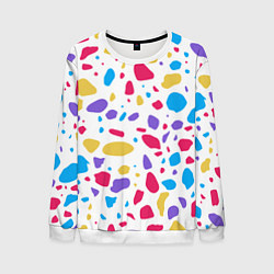 Свитшот мужской Узор из осколков, цвет: 3D-белый