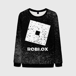 Свитшот мужской Roblox с потертостями на темном фоне, цвет: 3D-черный