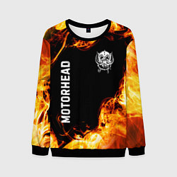 Свитшот мужской Motorhead и пылающий огонь, цвет: 3D-черный