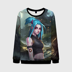 Свитшот мужской Jinx art, цвет: 3D-черный