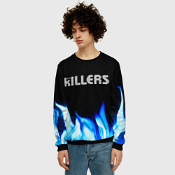 Свитшот мужской The Killers blue fire, цвет: 3D-черный — фото 2