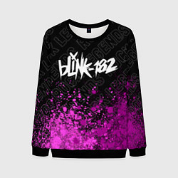 Свитшот мужской Blink 182 rock legends: символ сверху, цвет: 3D-черный