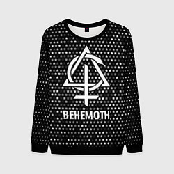 Свитшот мужской Behemoth glitch на темном фоне, цвет: 3D-черный