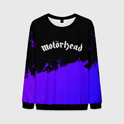 Свитшот мужской Motorhead purple grunge, цвет: 3D-черный