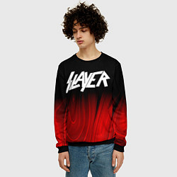 Свитшот мужской Slayer red plasma, цвет: 3D-черный — фото 2