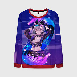 Свитшот мужской Серебряный Волк стар рейл, цвет: 3D-красный