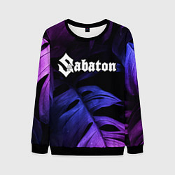 Мужской свитшот Sabaton neon monstera