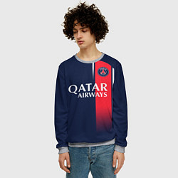 Свитшот мужской Неймар форма ПСЖ 2324 домашняя, цвет: 3D-меланж — фото 2