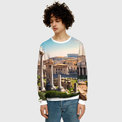 Свитшот мужской Руины Рима, цвет: 3D-белый — фото 2