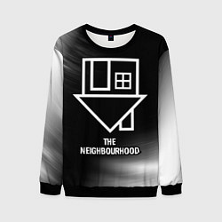 Свитшот мужской The Neighbourhood glitch на темном фоне, цвет: 3D-черный