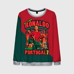 Свитшот мужской Криштиану Роналду сборная Португалии 7, цвет: 3D-меланж