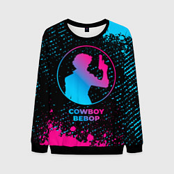 Свитшот мужской Cowboy Bebop - neon gradient, цвет: 3D-черный