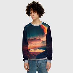Свитшот мужской Неизвестная планета, цвет: 3D-меланж — фото 2