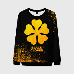 Свитшот мужской Black Clover - gold gradient, цвет: 3D-черный