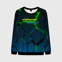 Мужской свитшот Cyberpunk 2077 phantom liberty green neon