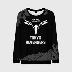 Свитшот мужской Tokyo Revengers glitch на темном фоне, цвет: 3D-черный
