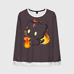 Свитшот мужской Чомусуке Коносуба, цвет: 3D-белый