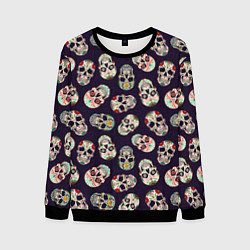 Мужской свитшот Узор с черепами Pattern with skulls