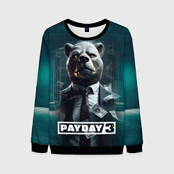 Свитшот мужской Payday 3 bear, цвет: 3D-черный