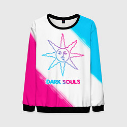 Свитшот мужской Dark Souls neon gradient style, цвет: 3D-черный