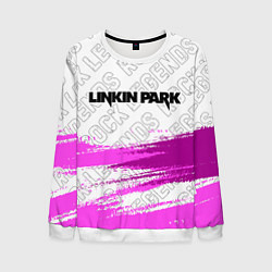 Свитшот мужской Linkin Park rock legends: символ сверху, цвет: 3D-белый