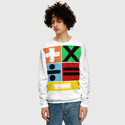 Свитшот мужской Эд Ширан математическая эра, цвет: 3D-белый — фото 2
