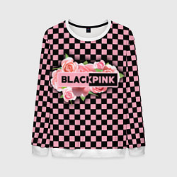 Свитшот мужской Blackpink logo roses, цвет: 3D-белый