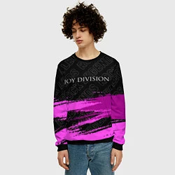 Свитшот мужской Joy Division rock legends: символ сверху, цвет: 3D-черный — фото 2