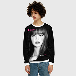 Свитшот мужской Blackpink Lisa Portrait, цвет: 3D-белый — фото 2