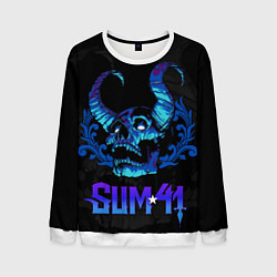 Свитшот мужской Sum41 horns skull, цвет: 3D-белый