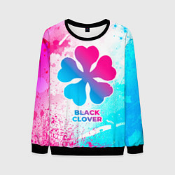 Свитшот мужской Black Clover neon gradient style, цвет: 3D-черный