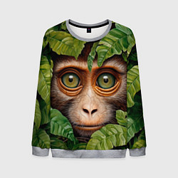 Мужской свитшот Обезьяна в джунглях
