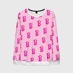 Свитшот мужской Барби паттерн буква B, цвет: 3D-белый