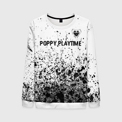 Свитшот мужской Poppy Playtime glitch на светлом фоне: символ свер, цвет: 3D-белый