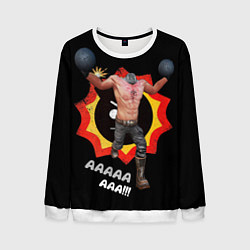 Свитшот мужской Serious Sam - kamikaze, цвет: 3D-белый
