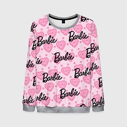 Свитшот мужской Логотип Барби и розовое кружево, цвет: 3D-меланж