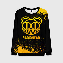 Свитшот мужской Radiohead - gold gradient, цвет: 3D-черный