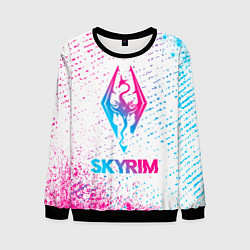 Свитшот мужской Skyrim neon gradient style, цвет: 3D-черный
