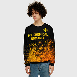 Свитшот мужской My Chemical Romance - gold gradient: символ сверху, цвет: 3D-черный — фото 2