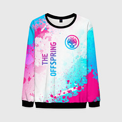 Мужской свитшот The Offspring neon gradient style: надпись, символ