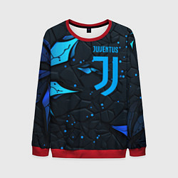 Свитшот мужской Juventus abstract blue logo, цвет: 3D-красный