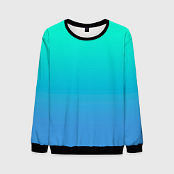 Мужской свитшот Градиент сине-зелёный светлый