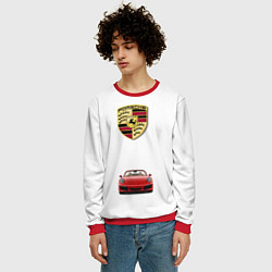 Свитшот мужской Porsche car, цвет: 3D-красный — фото 2
