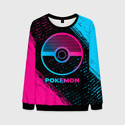 Свитшот мужской Pokemon - neon gradient, цвет: 3D-черный