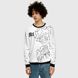 Свитшот мужской Ван пис - Луффи гир 5, цвет: 3D-черный — фото 2