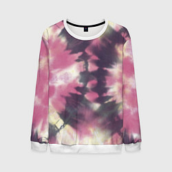 Свитшот мужской Tie-Dye дизайн, цвет: 3D-белый