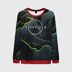 Свитшот мужской Starfield logo green texture, цвет: 3D-красный