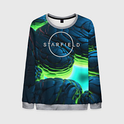 Свитшот мужской Starfield blue green logo, цвет: 3D-меланж