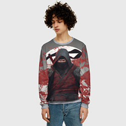 Свитшот мужской Слепой воин ниндзя, цвет: 3D-меланж — фото 2