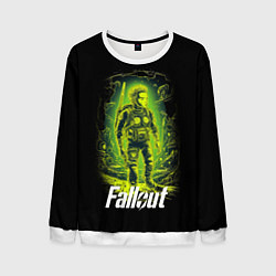 Свитшот мужской Fallout game poster style, цвет: 3D-белый